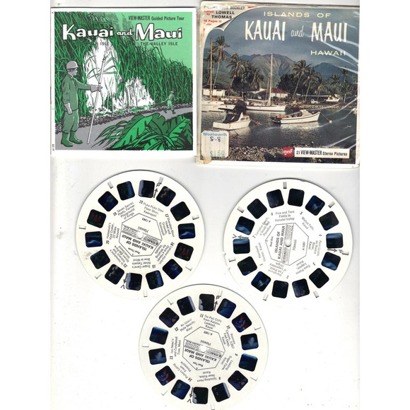 Lot of 3 Vintage Viewmaster Reels - Islands of Kauai and Maui - Hawaii - Picture 1 of 1